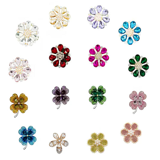 PIN'S FLEURS & TREFLES METAL